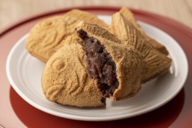 Taiyaki, a Japanese sweet baked in a mold shaped like a fish bream