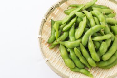 Edamame (Green soy beans), eat boiled in salt water