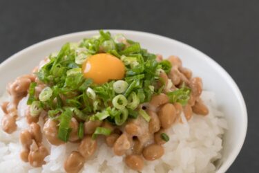 Natto, traditional fermented food made from soybeans