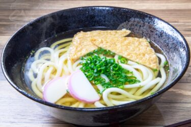 Udon, noodle made from wheat flour that are often eaten in Japan
